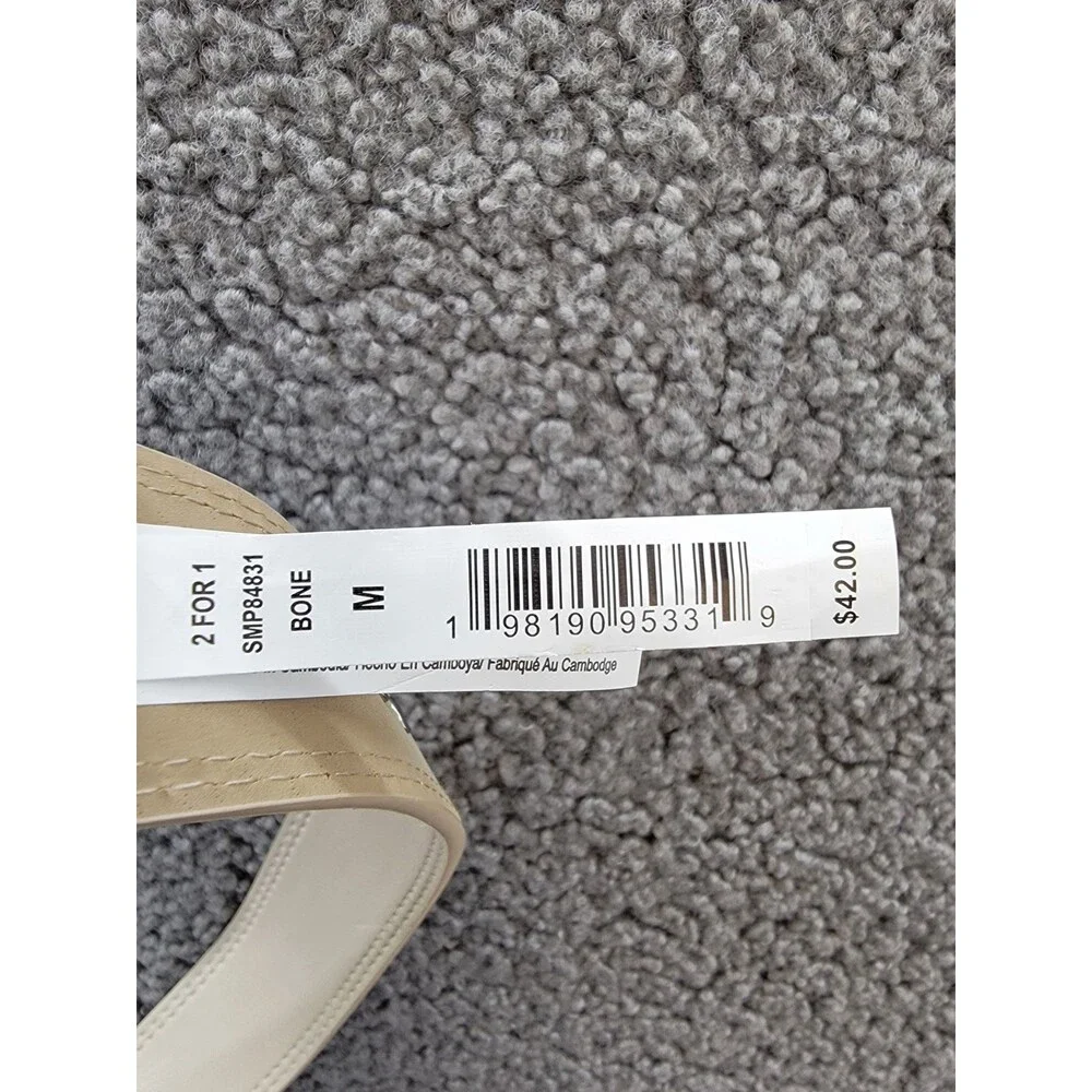 Steve Madden Belt Women's M Bone Adjustable - Picture 11 of 11